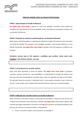 Desafio Profissional - Nutrição da Gestação à Adolescência